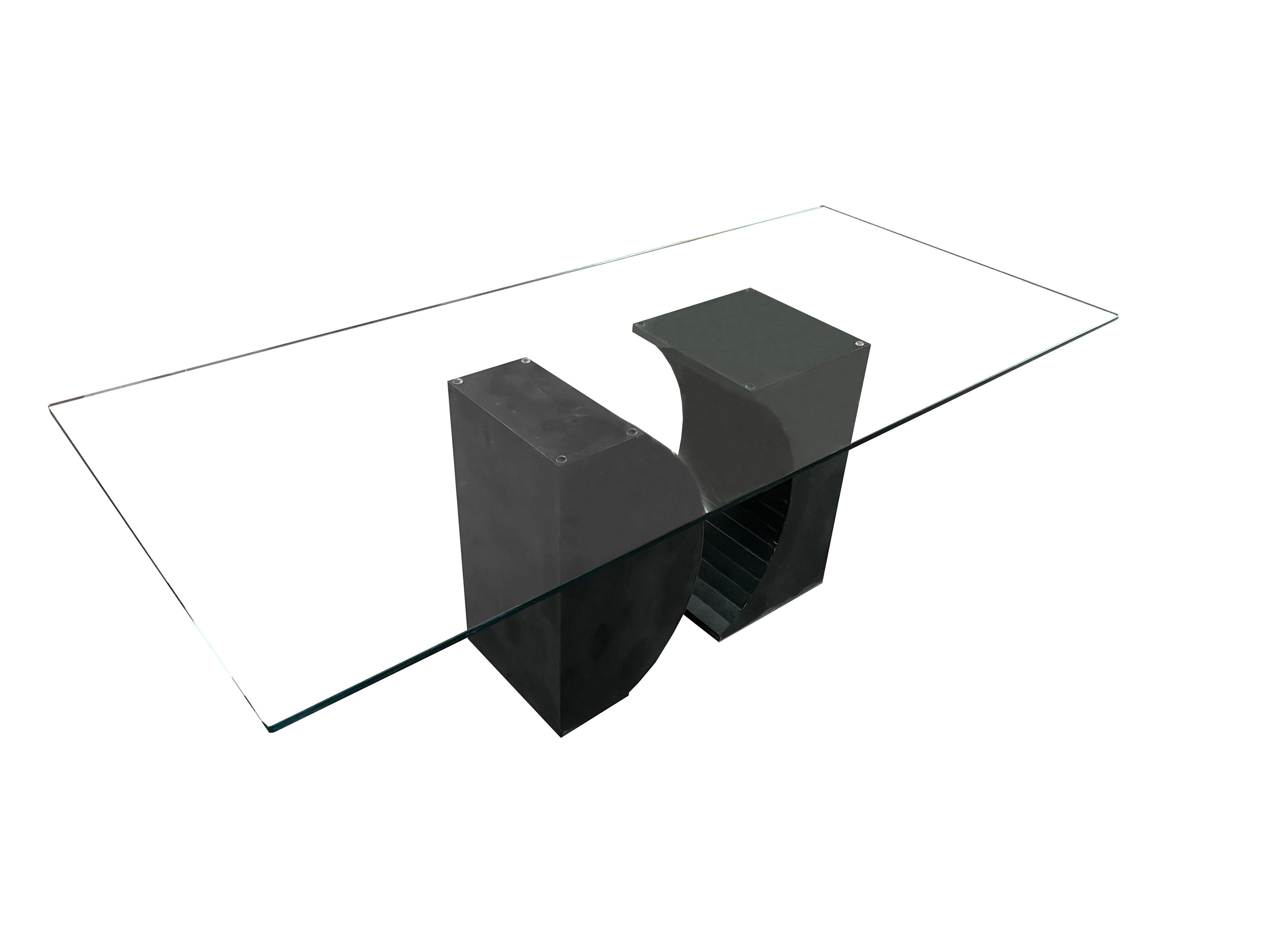 Balma Dining Table Natural Stone Black Slate Contemporary Design in Stock Spain For Sale 1