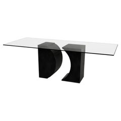 Balma Dining Table Black Slate Stone Modern Design Bespoke Collectible Furniture