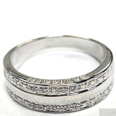 Balmain 18k White Gold Diamond Ring – Size 9  5.7g  0.10ct