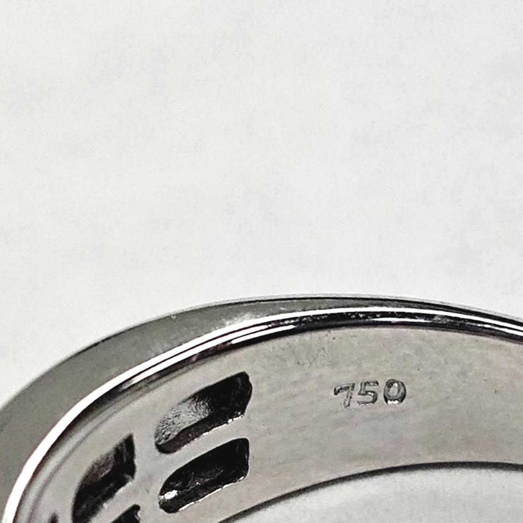 Anello Balmain in oro bianco 18k con diamanti - Misura 9  5.7g  0,10ct In condizioni ottime in vendita a North Miami, FL