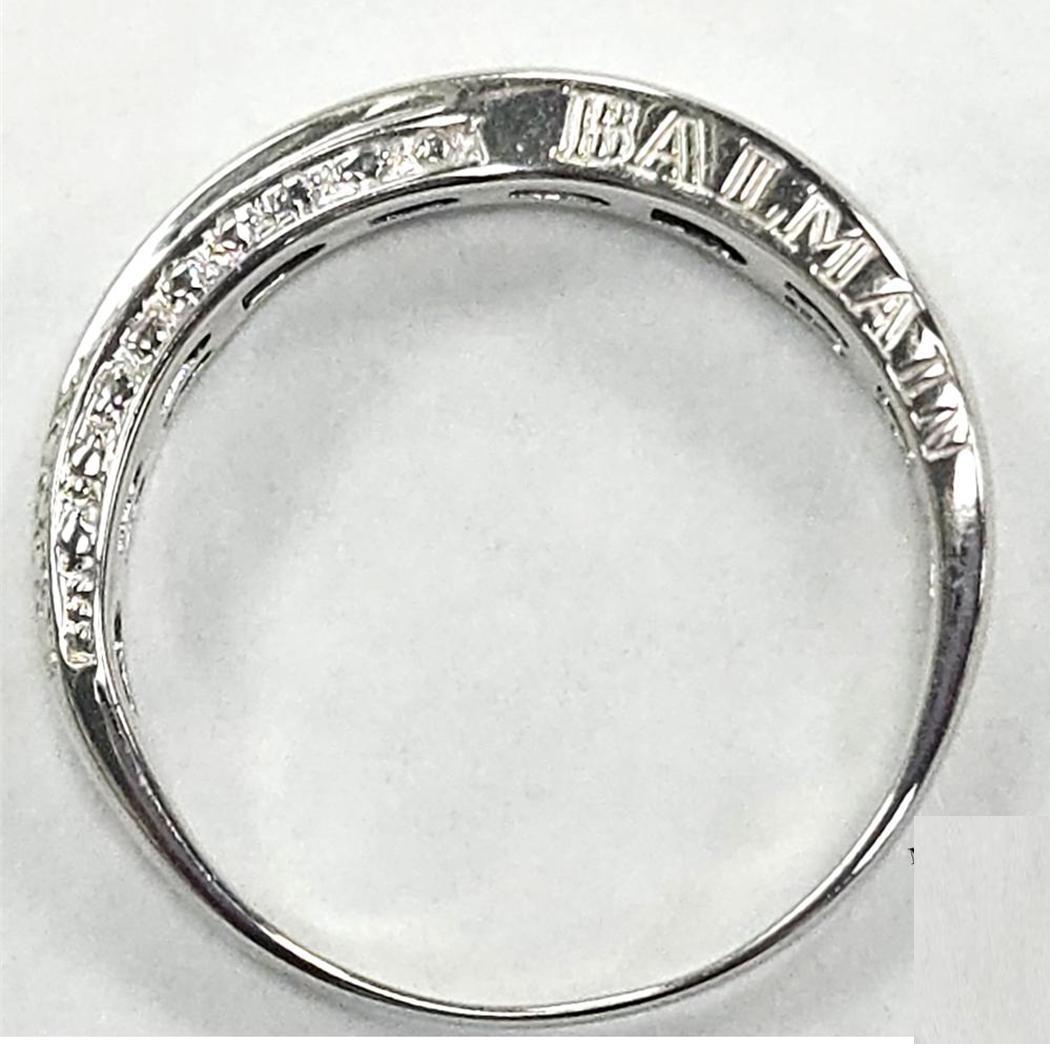 Moderno Fascia con diamanti Balmain in oro bianco 18 carati - Taglia 9  3.8g  0,02ct in vendita