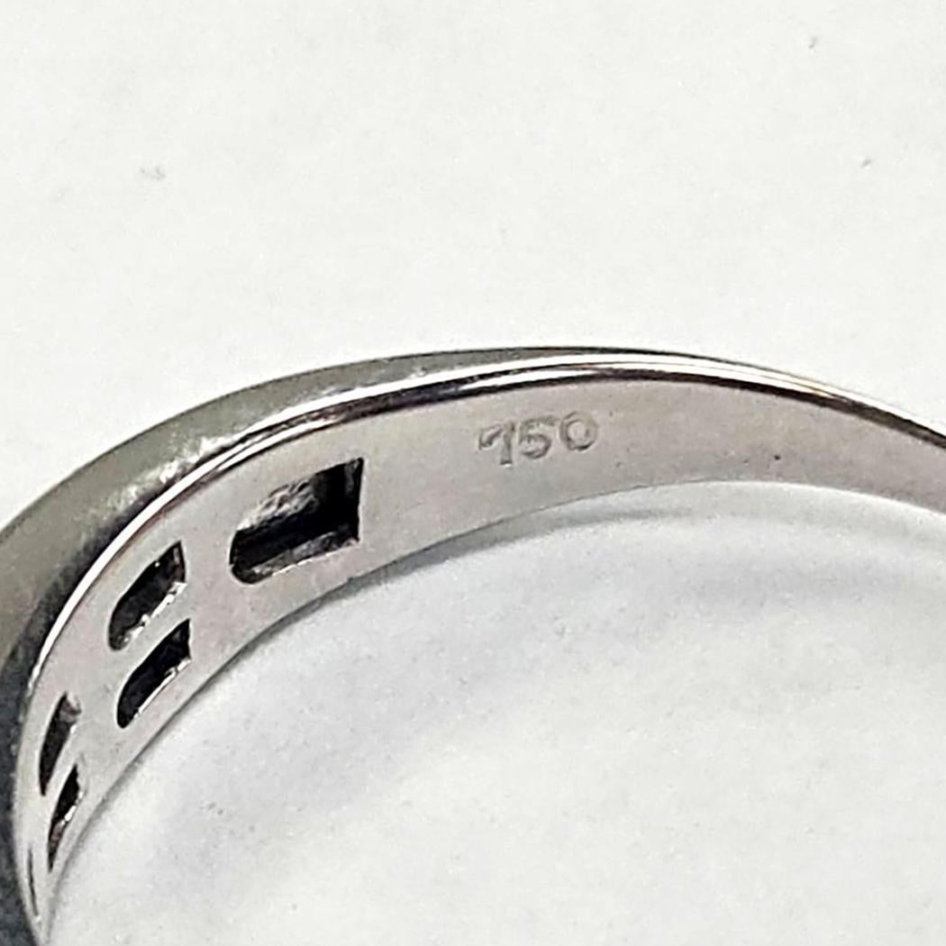 Fascia con diamanti Balmain in oro bianco 18 carati - Taglia 9  3.8g  0,02ct In condizioni ottime in vendita a North Miami, FL