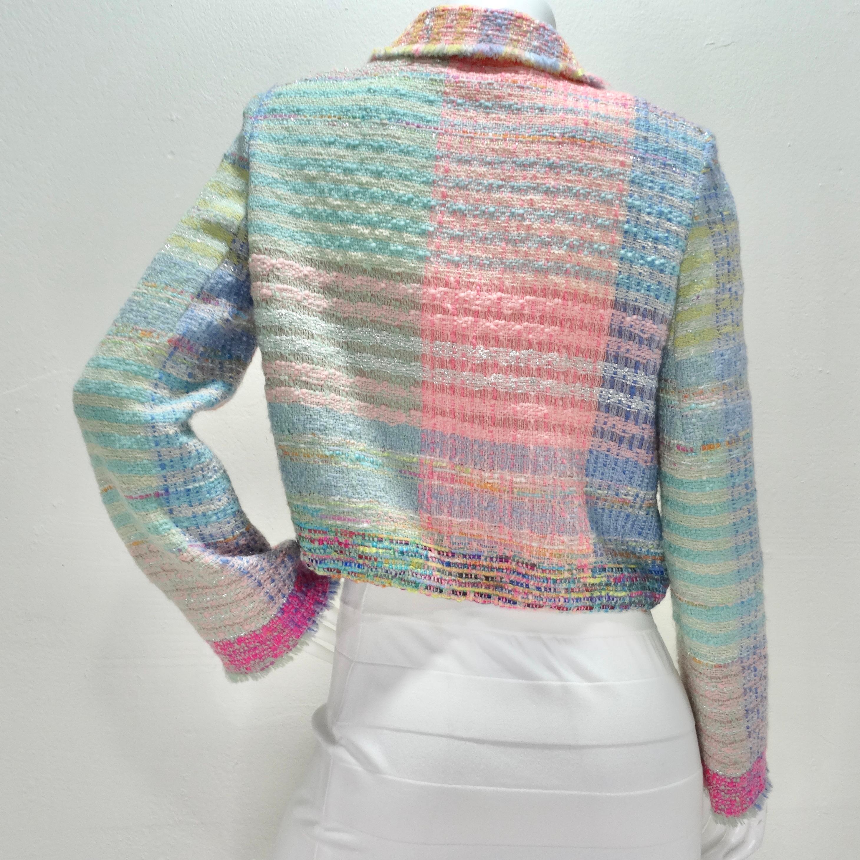 Balmain 1990s Multicolor Tweed Jacket 2