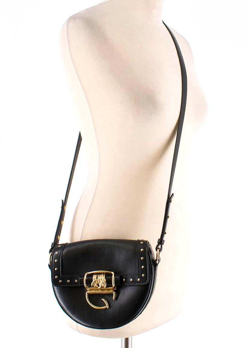 Balmain 44-18 Glove Black Leather Crossbody Bag w/Studs For Sale 5