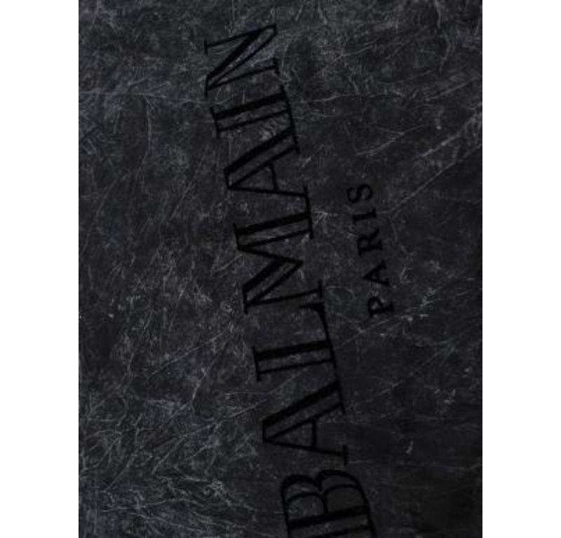 Balmain Acid Wash Logo Sleeveless Vest For Sale 1