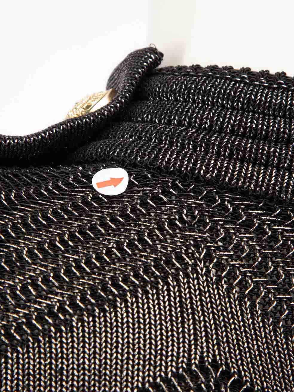 Women's Balmain Anthracite Zig Zag Pattern Mini Dress Size XS