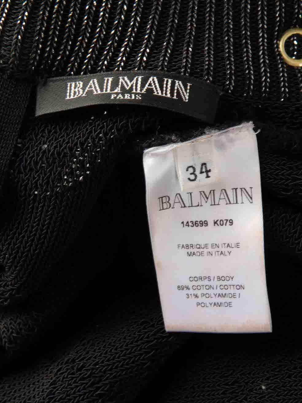 Balmain Anthracite Zig Zag Pattern Mini Dress Size XS 3