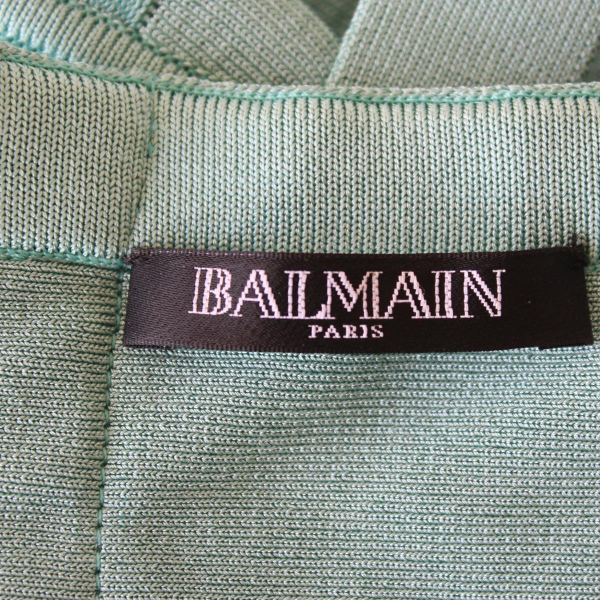 Balmain Aqua Green Cocktail Dress IT 40 1