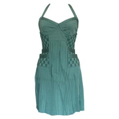 Balmain Aqua Green Cocktail Dress IT 40