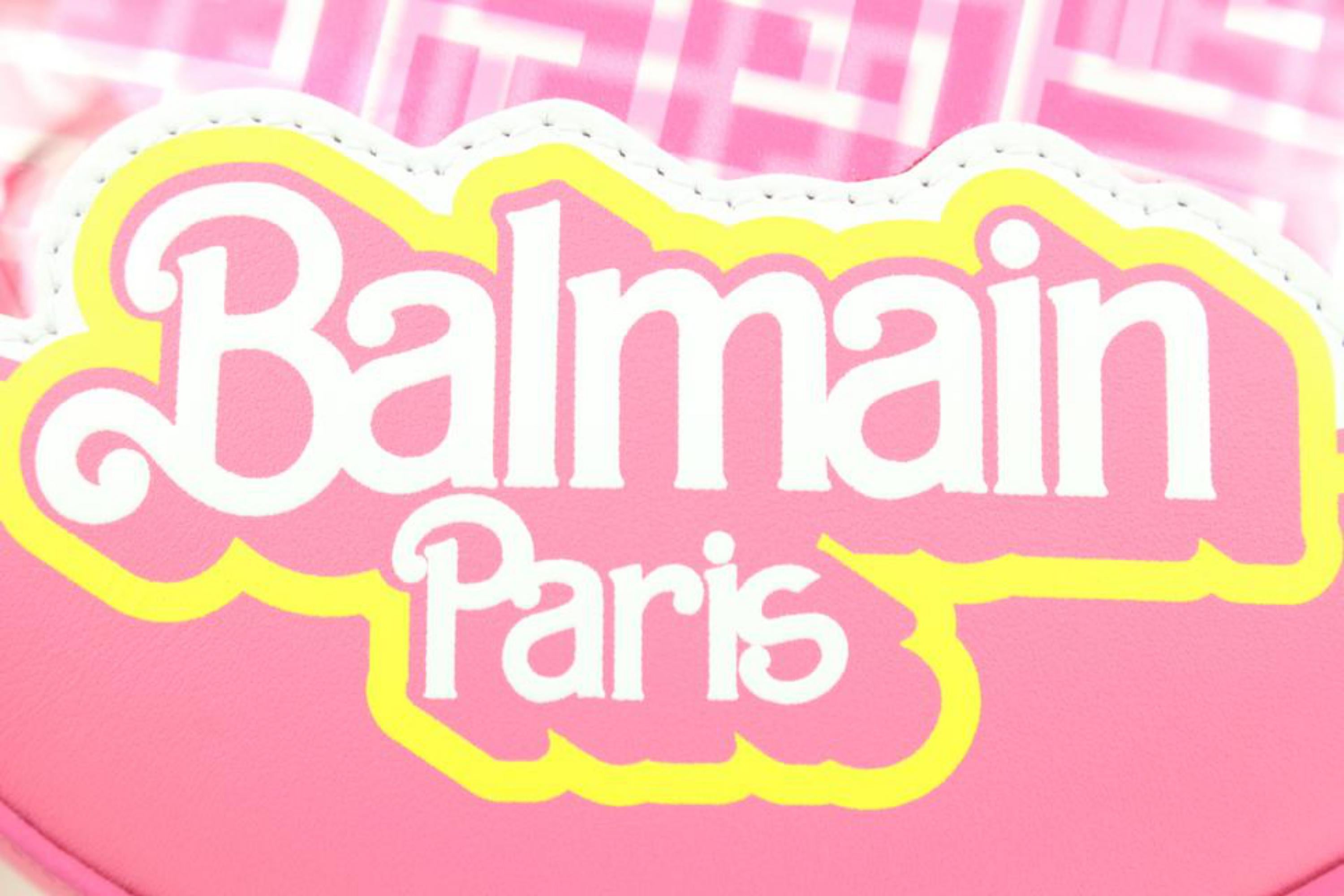 Balmain Barbie Transluzent Rosa Disco Rund  Umhängetasche  1BM318 im Angebot 3