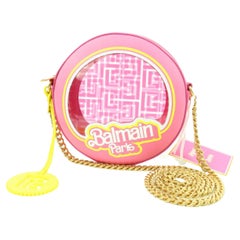 Balmain Barbie Translucent Pink Disco Round  Crossbody Bag  1BM318