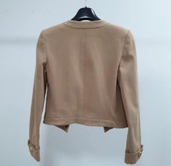 Balmain Beige Gold Button Jacket