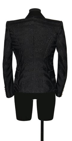 Balmain Jacke aus schwarzem und Lurex