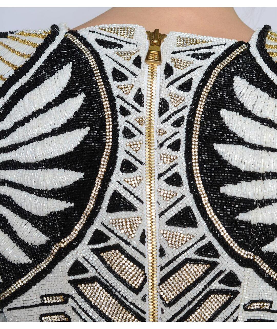 black and white sequin dress