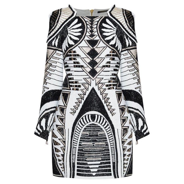 h&m black and white sequin dress BNWT H&M Holidays '23 Sequined Tie-Back Dress White With Black Bow  XS,S,L,XL,XXL