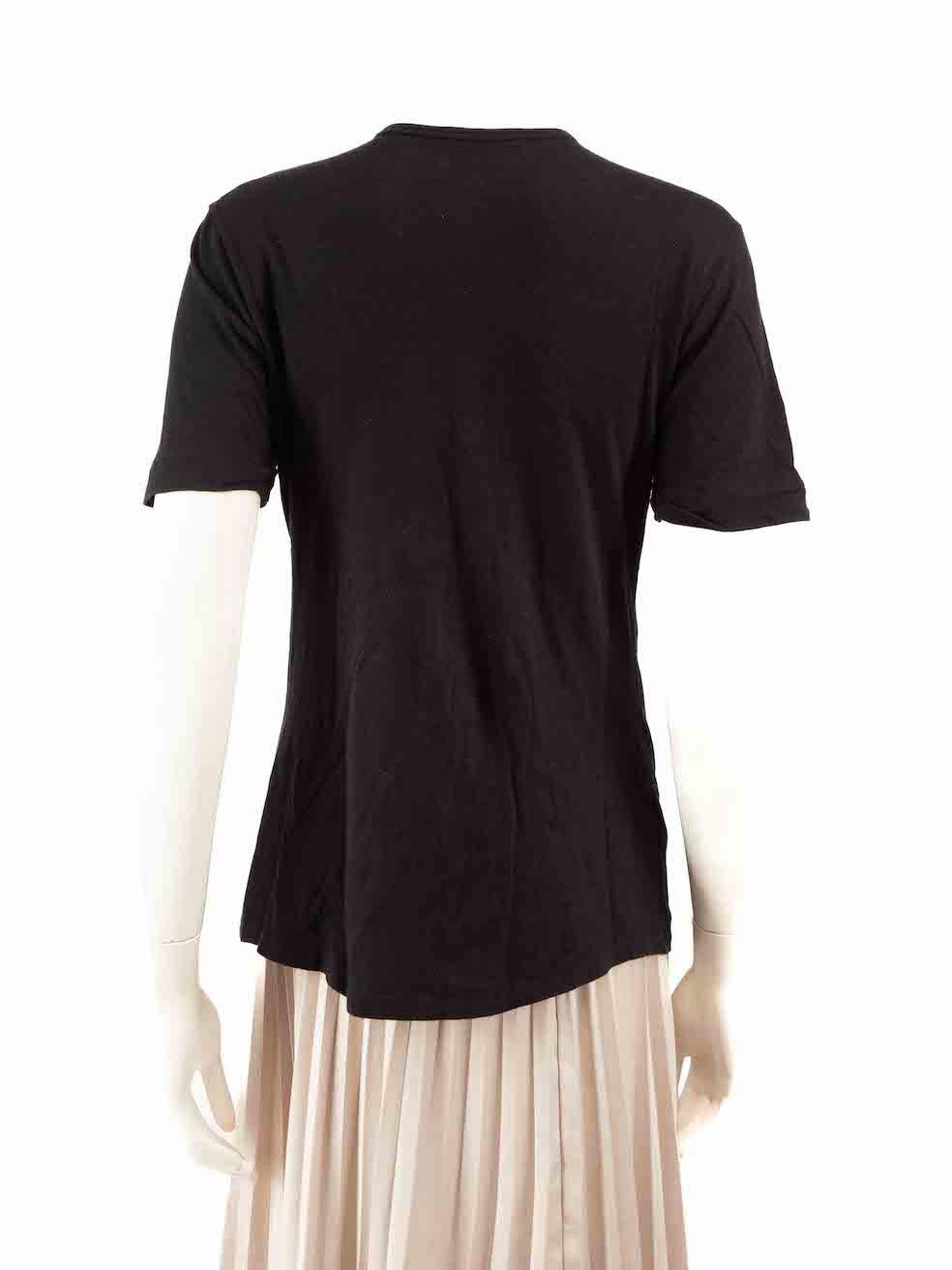 Balmain Black Button Detail Pocket T-Shirt Size XL In Excellent Condition For Sale In London, GB