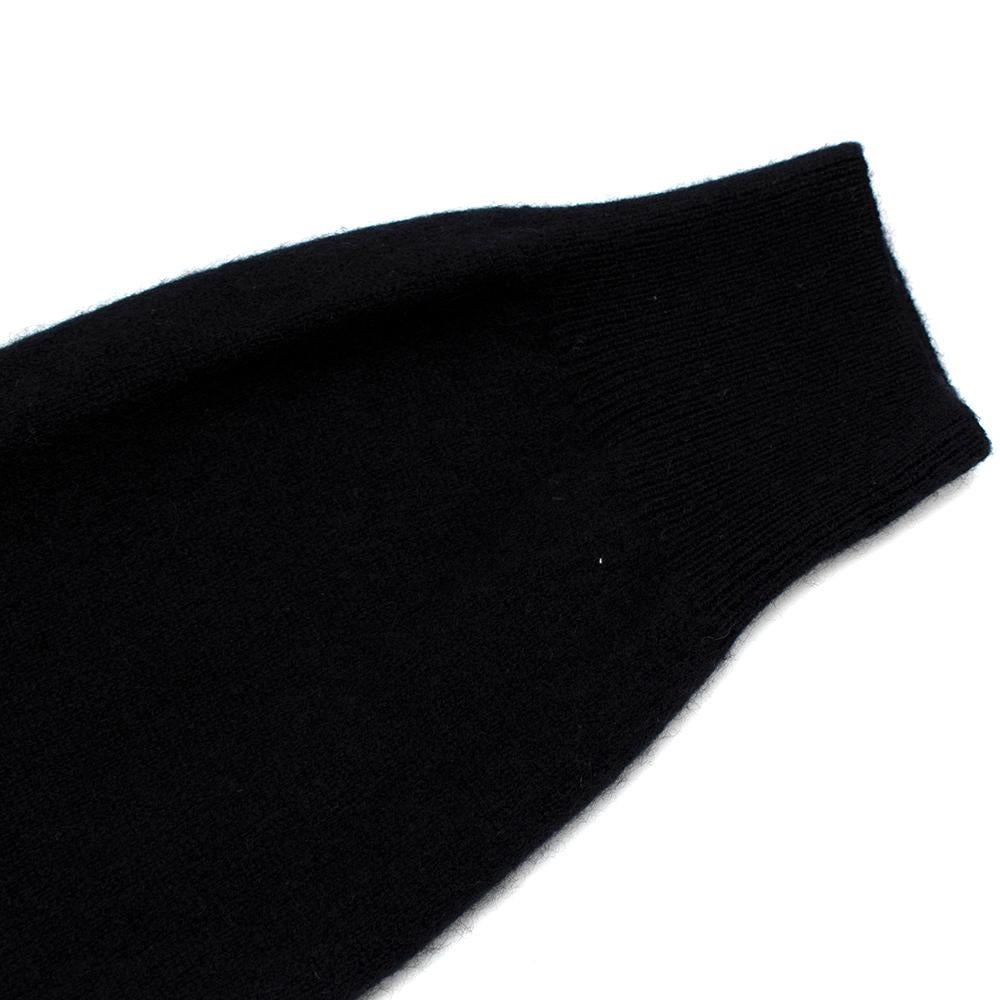 Balmain Black Cashmere Polo Jumper - Size L 2