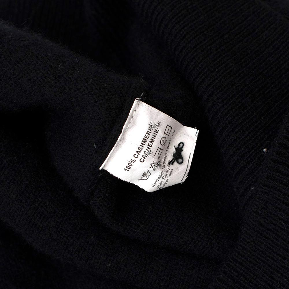 Balmain Black Cashmere Polo Jumper - Size L 4