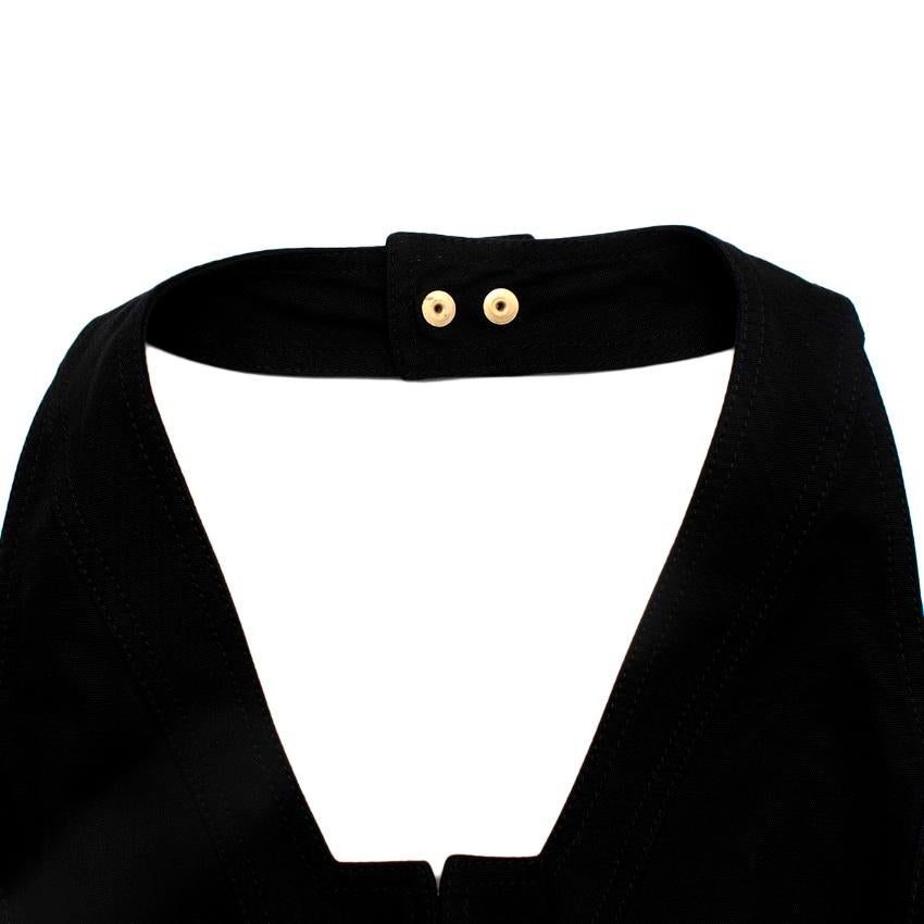 Women's Balmain Black Cotton Halterneck Dres For Sale
