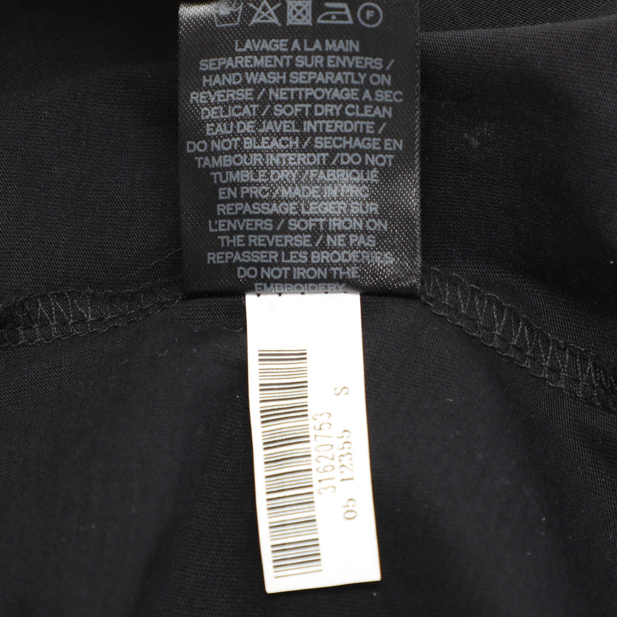 Balmain Black Cotton Logo T-Shirt S For Sale 2