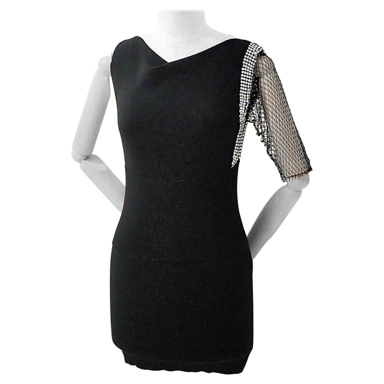 Balmain black dress crystal swarovski stones dress For Sale at 1stDibs Balmain black dress crystal swarovski stones dress For Sale at 1stDibs