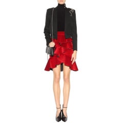 Balmain Black Embellished Wool Turtleneck Sweater