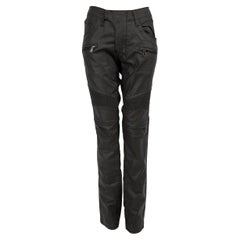 Balmain Pantalón Recubierto Parche Bordado Negro Talla XL