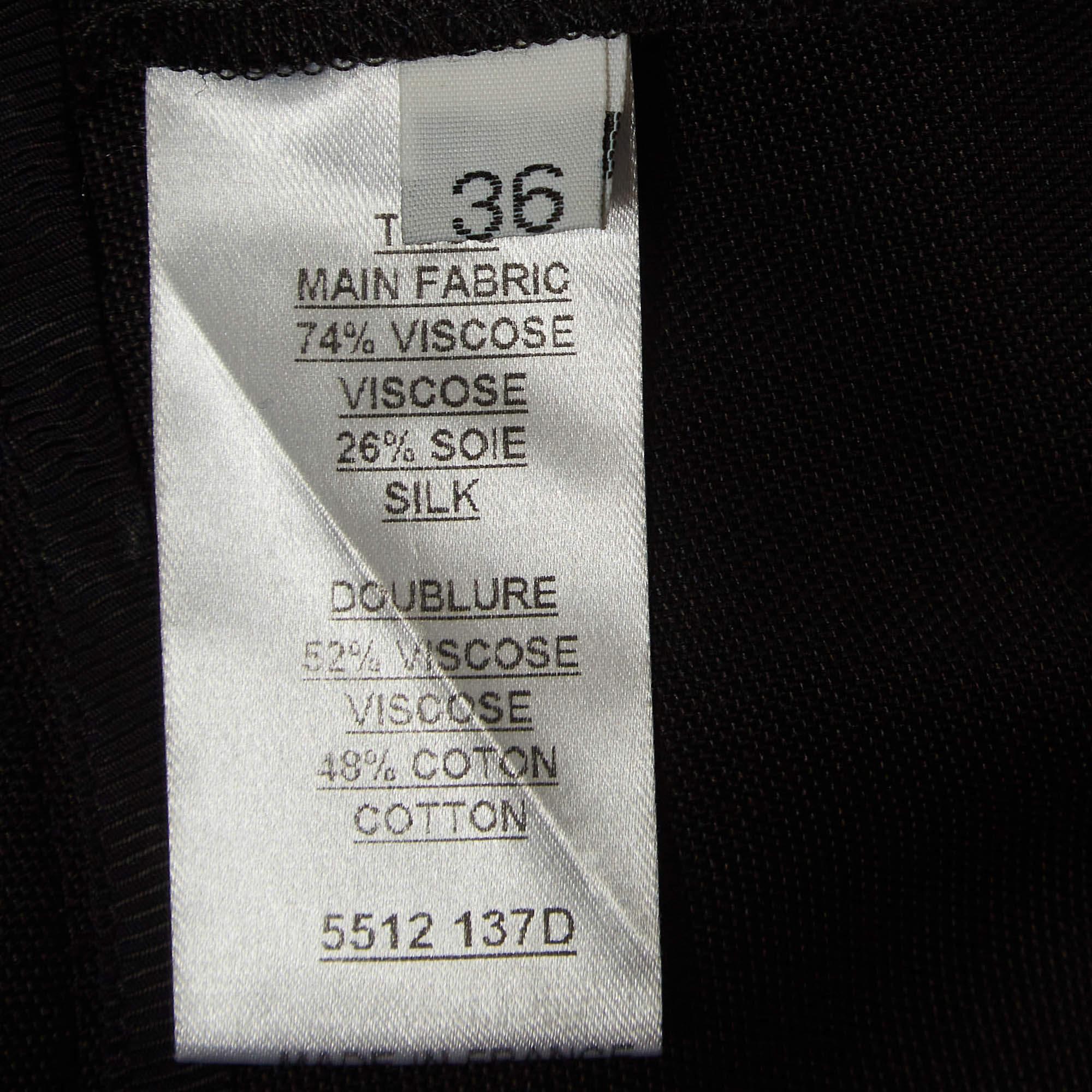 Donna Balmain - Pantaloni svasati in gabardine nero S in vendita