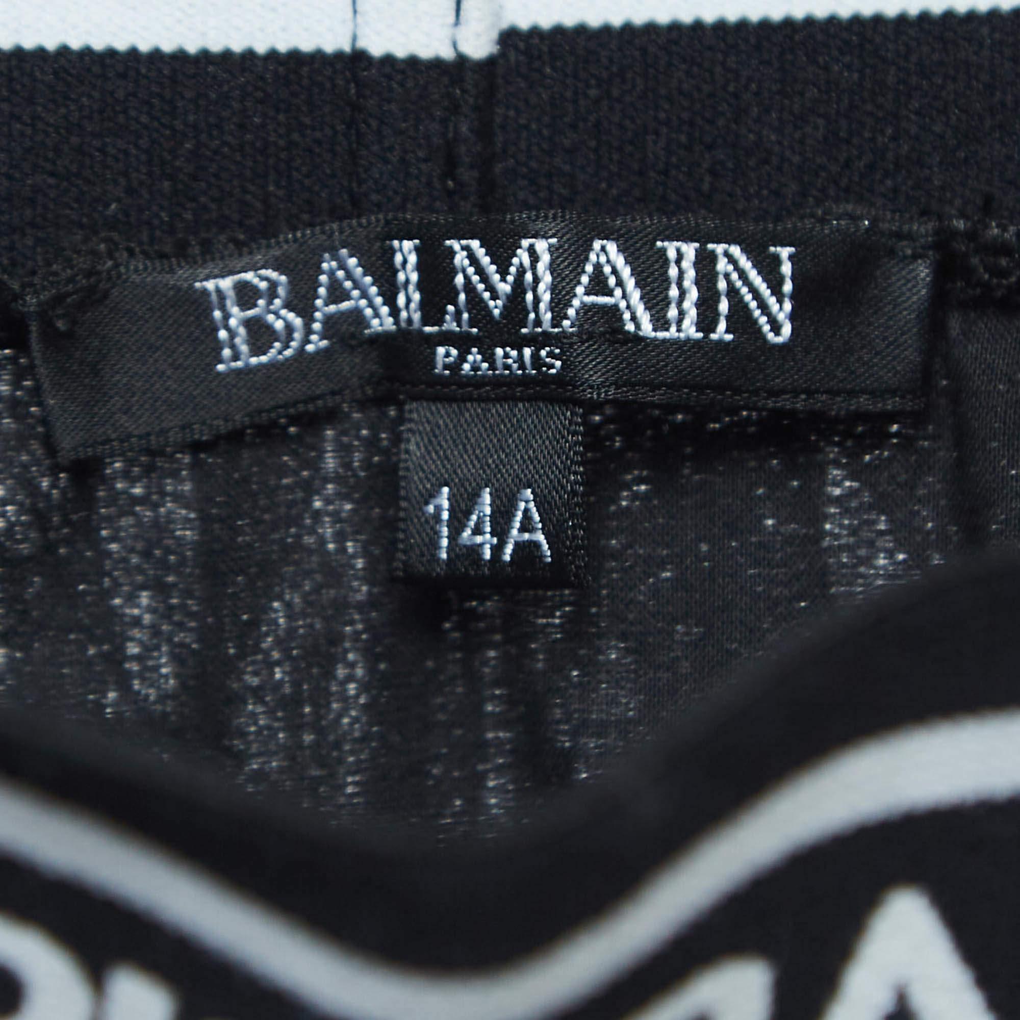 Women's or Men's Balmain Black Glitter Tulle Tiered Skirt (14 Yrs) For Sale
