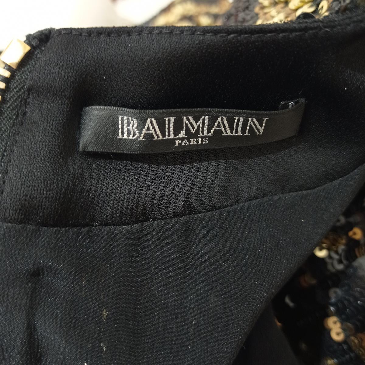 Women's Balmain Black & Gold Sequins Dress FR36/ IT40