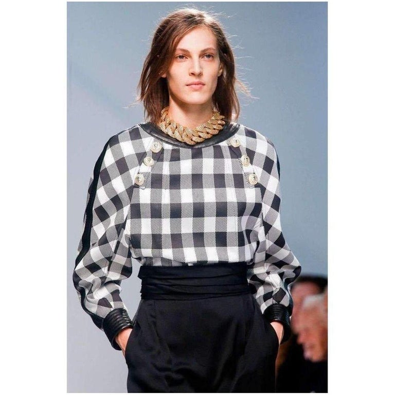 Balmain Black High Waisted Tuxedo Pants For Sale at 1stDibs