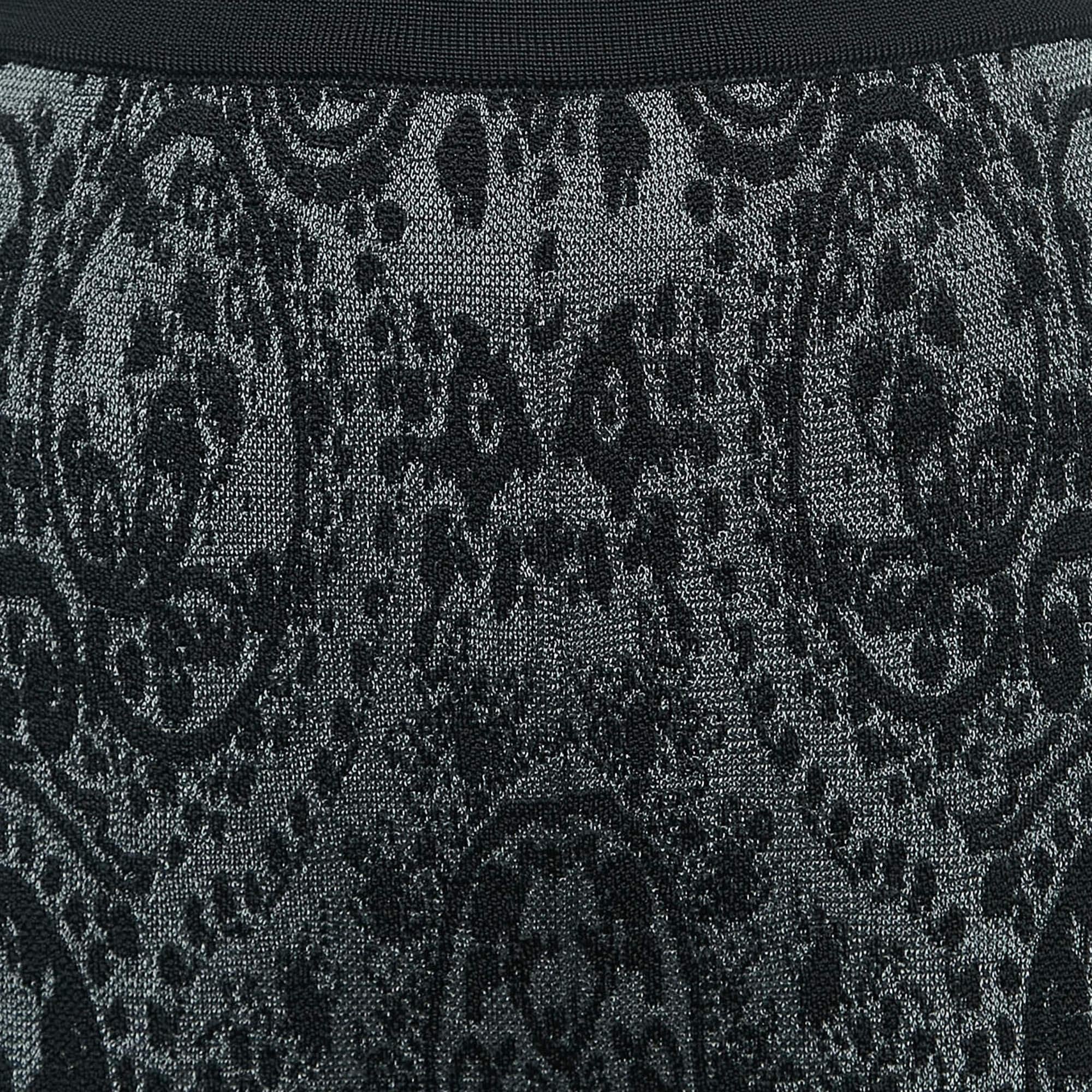 Nero Balmain - Leggings in jersey jacquard nero S in vendita