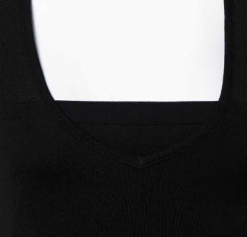 Balmain Black Jersey V-Neck T-Shirt S For Sale 1