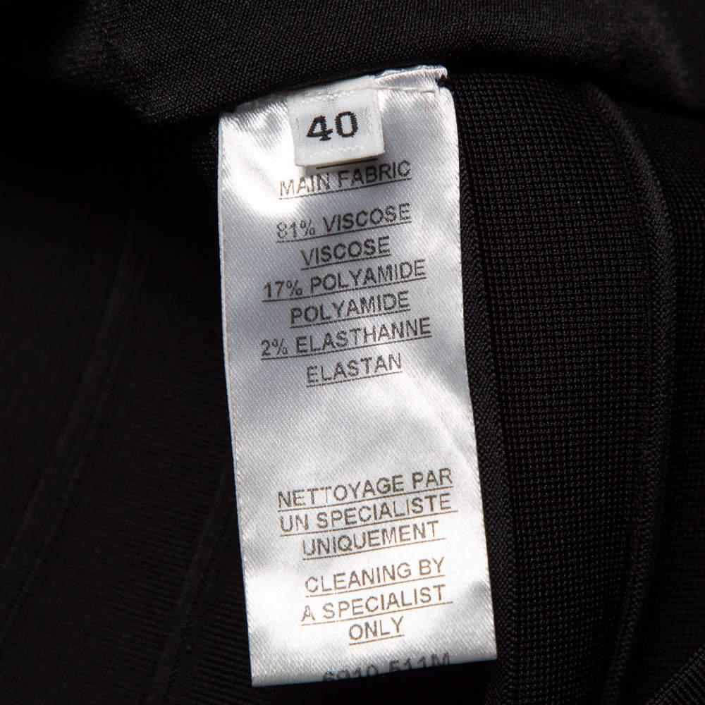 Balmain Black Knit Lace Up Detail Mini Dress M 1