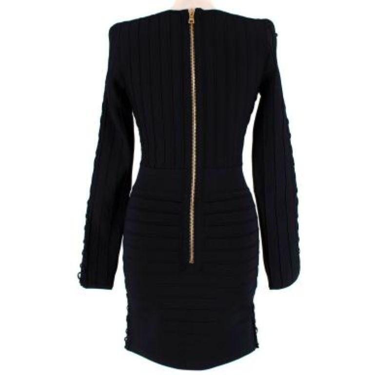 Balmain black laceup bandage dress For Sale at 1stDibs