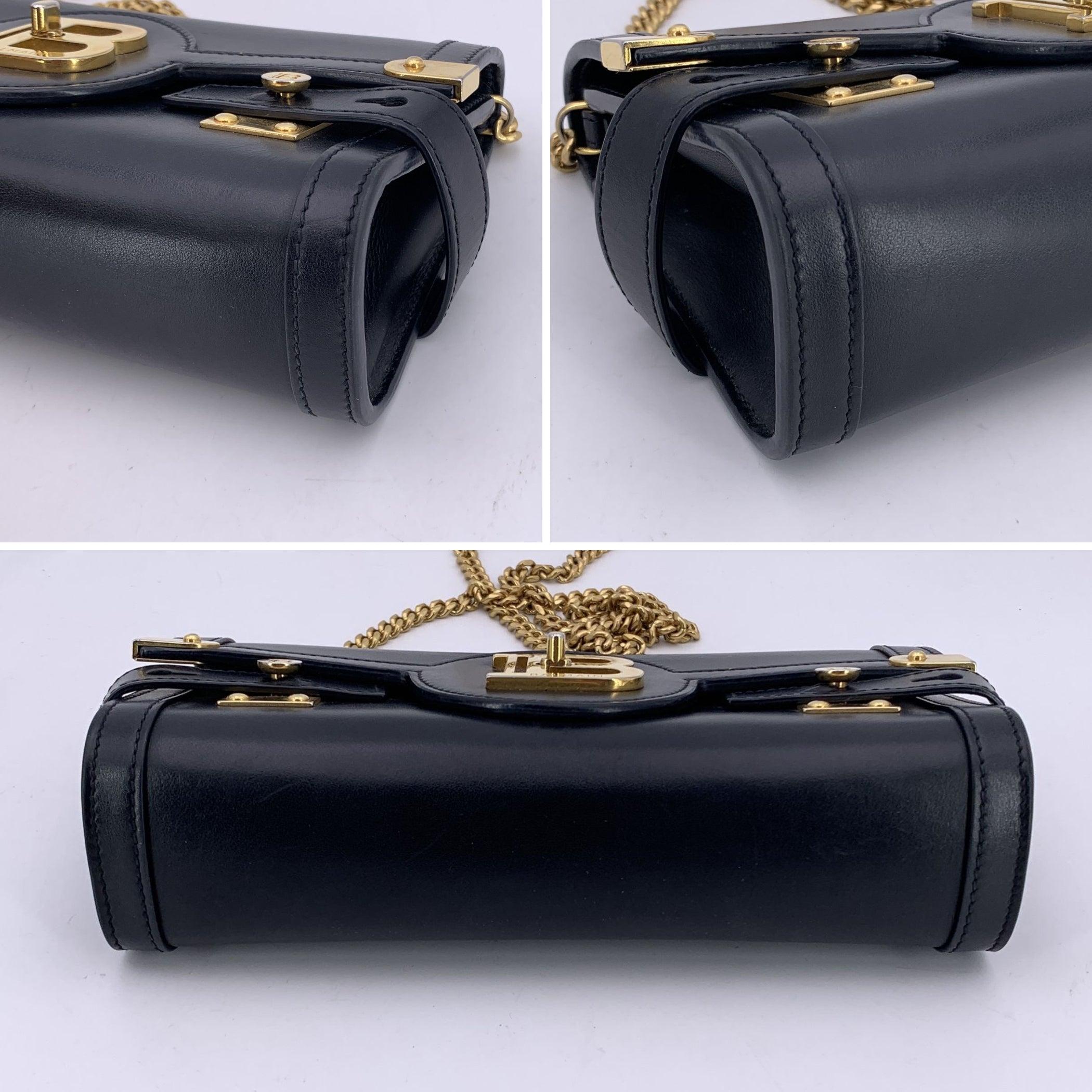 Balmain Schwarzes Leder B Buzz 23 Pochette Convertible Umhängetasche Damen im Angebot