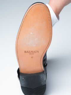 Balmain Black Leather Boots for Men (43 EU/10 US)