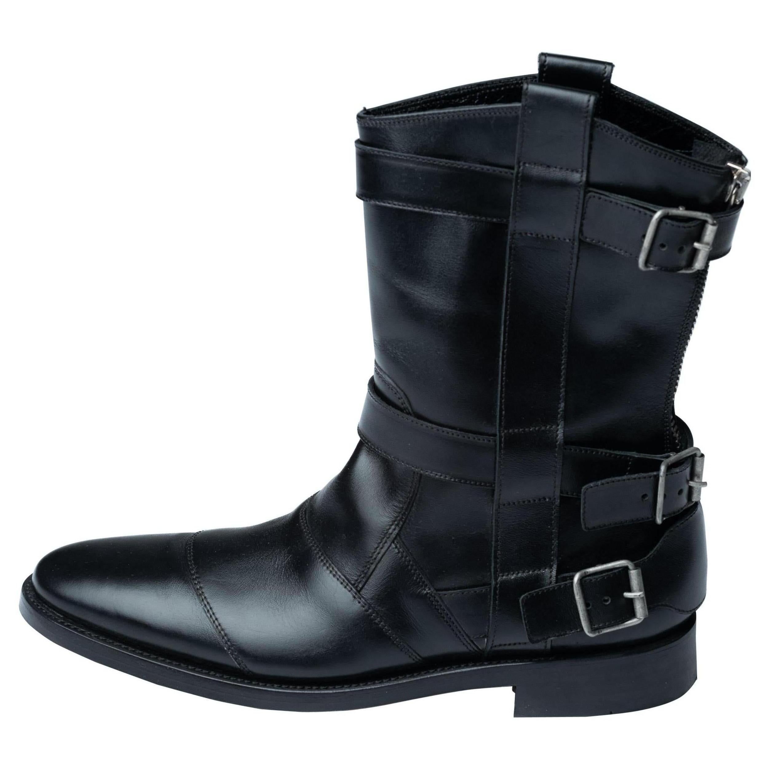 Balmain Black Leather Boots for Men (43 EU/10 US)