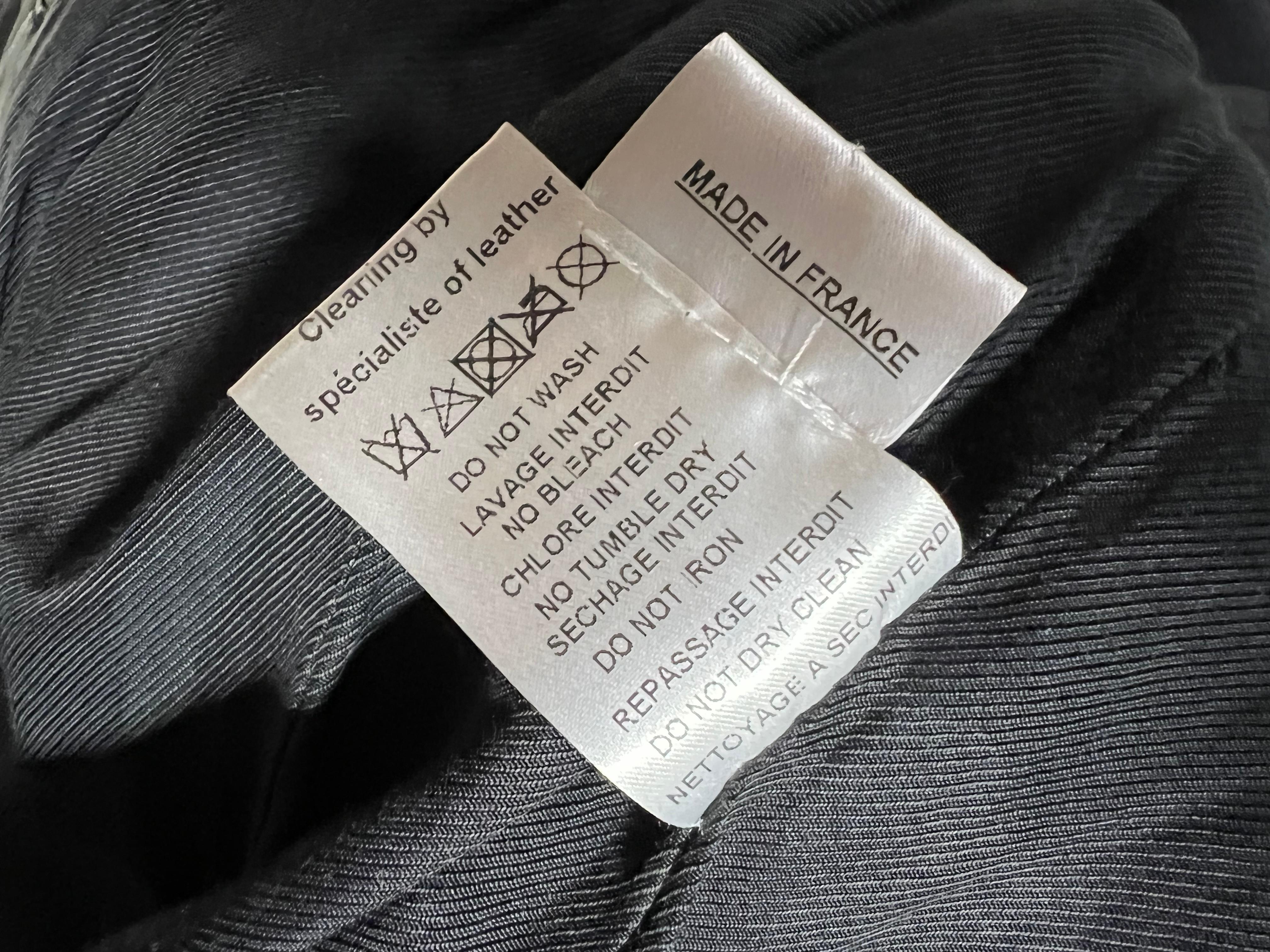 Balmain Black Leather Jacket, Size 38 For Sale 4