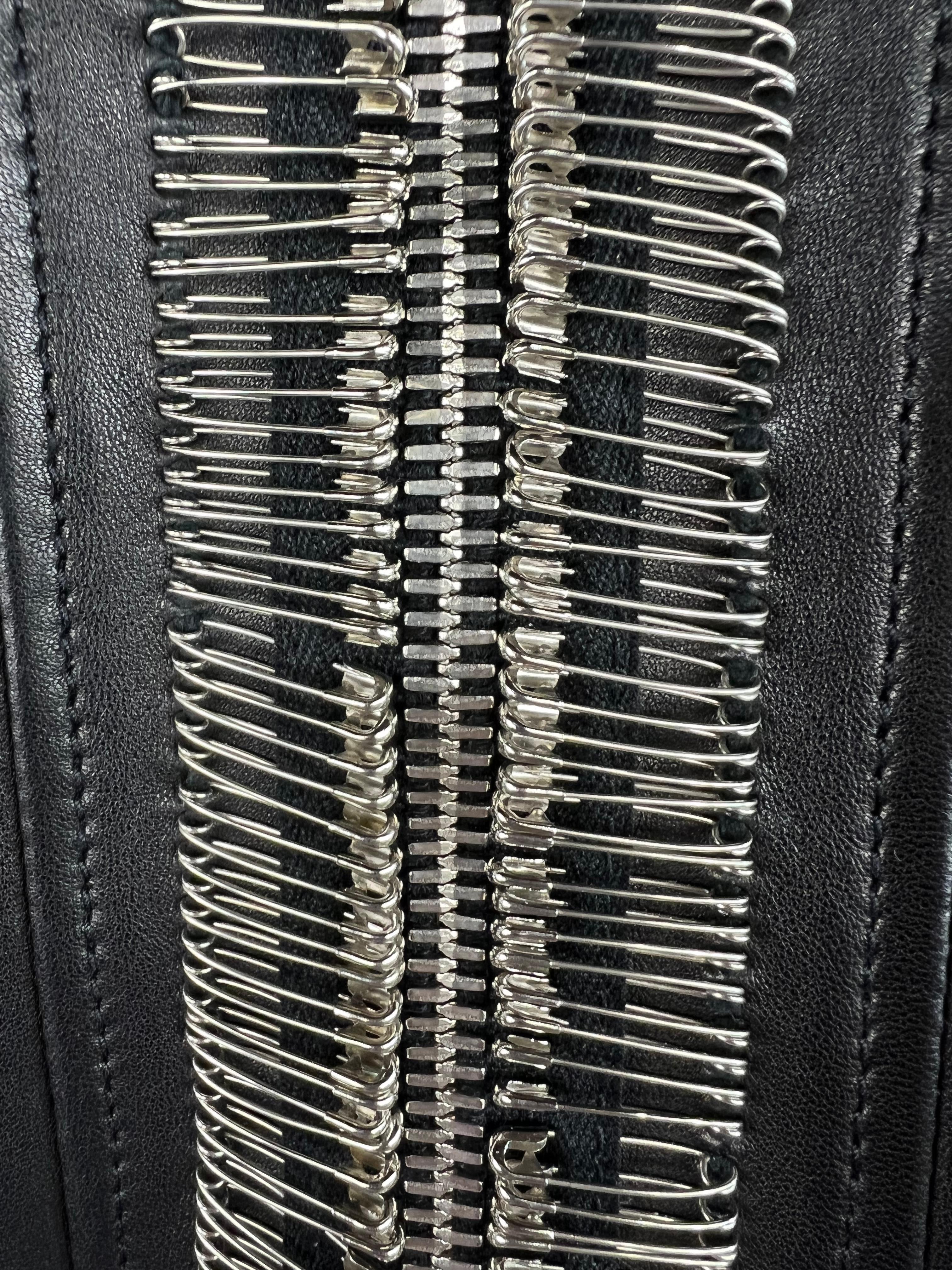 Donna Giacca di pelle nera Balmain, taglia 38 in vendita