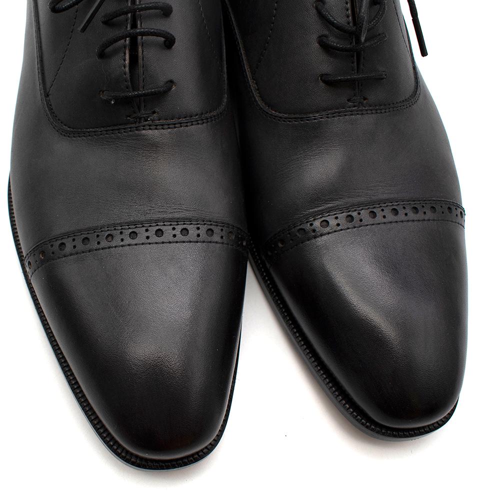 Balmain Black Leather Men's Derbies - Size EU 44 For Sale 3