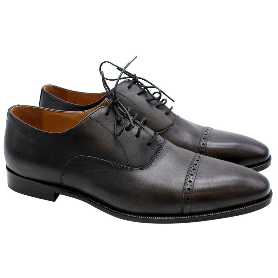 Balmain Black Leather Men's Derbies - Size EU 44 For Sale