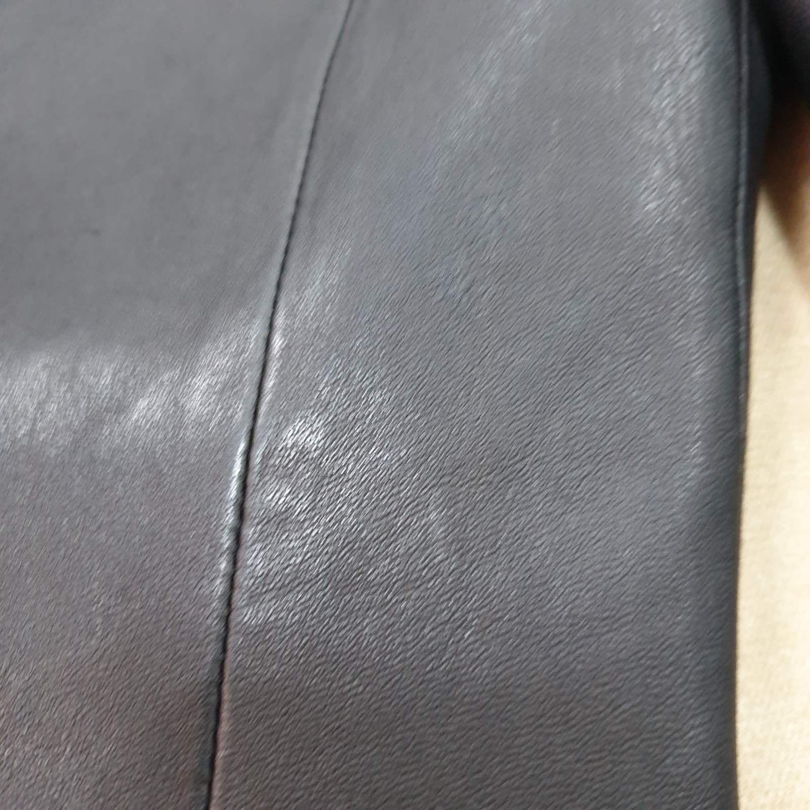 BALMAIN Black Leather Single Breasted Blazer Jacket 2