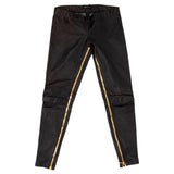 BALMAIN black leather ZIPPER LEG BIKER Pants 40 M For Sale at 1stDibs | balmain  leather biker pants, pants with zipper legs, balmain biker leather pants