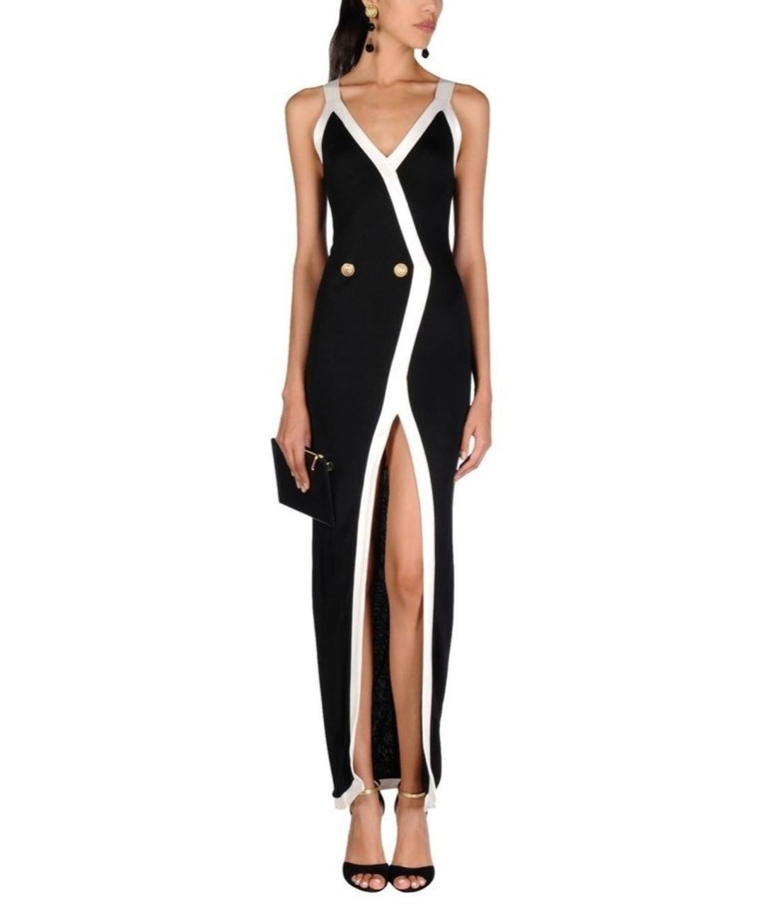 BALMAIN

Black Long Dress
Deep V-Neck
Front cutout on the leg
White trim
Signature buttons 

Size FR 36 - EU 40


Pre owned in excellent condition
 100% authentic guarantee 

       PLEASE VISIT OUR STORE FOR MORE GREAT ITEMS 


os
