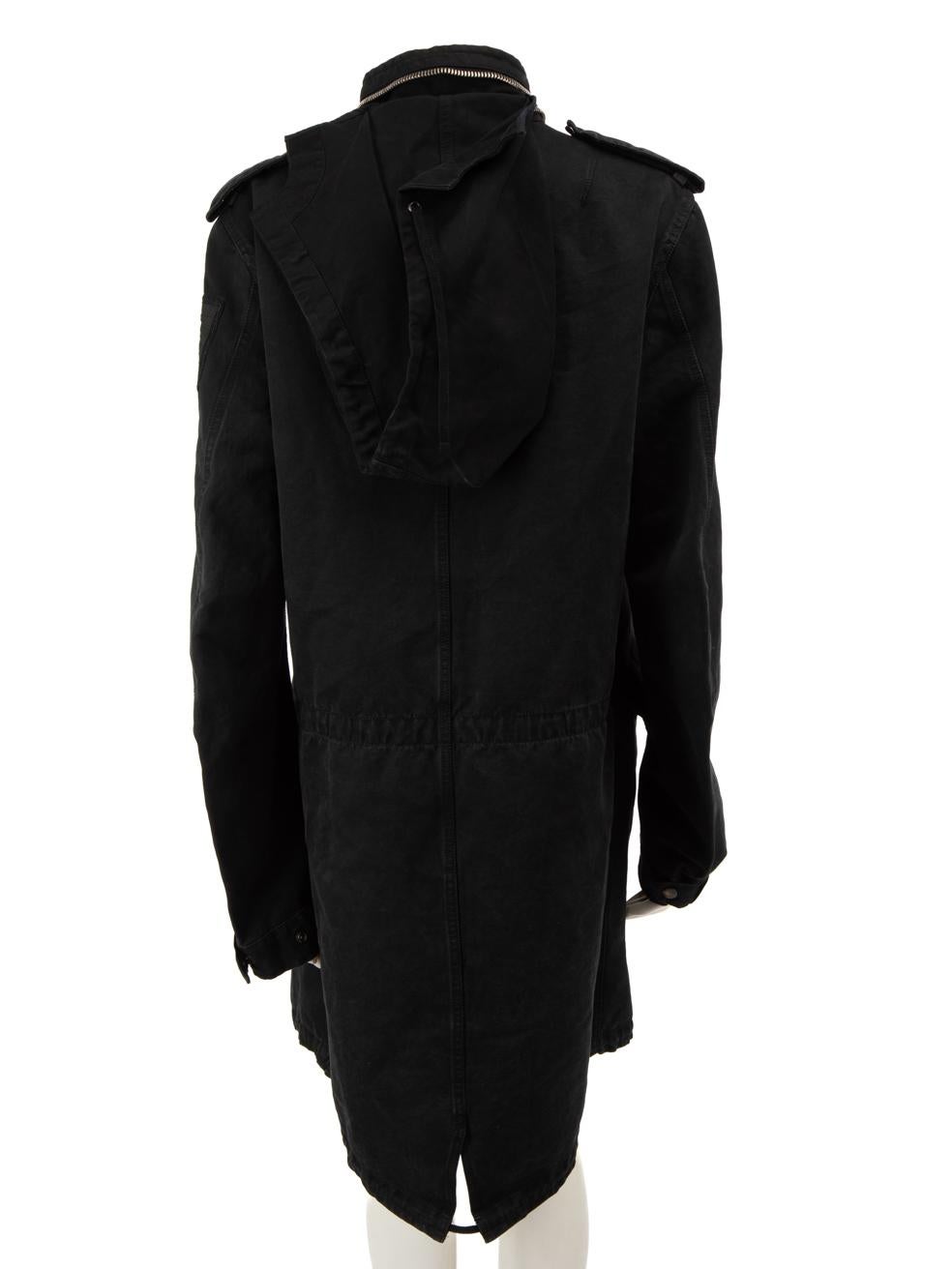 Nero Balmain, giacca nera di media lunghezza, taglia XXXL in vendita