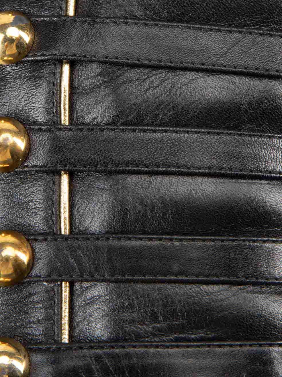 Balmain Black Military Heeled Boots Size IT 37 For Sale 1