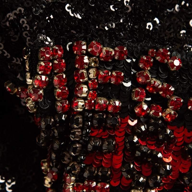 Balmain Black Multicolor Sequin Embellished Mini Dress M For Sale 2