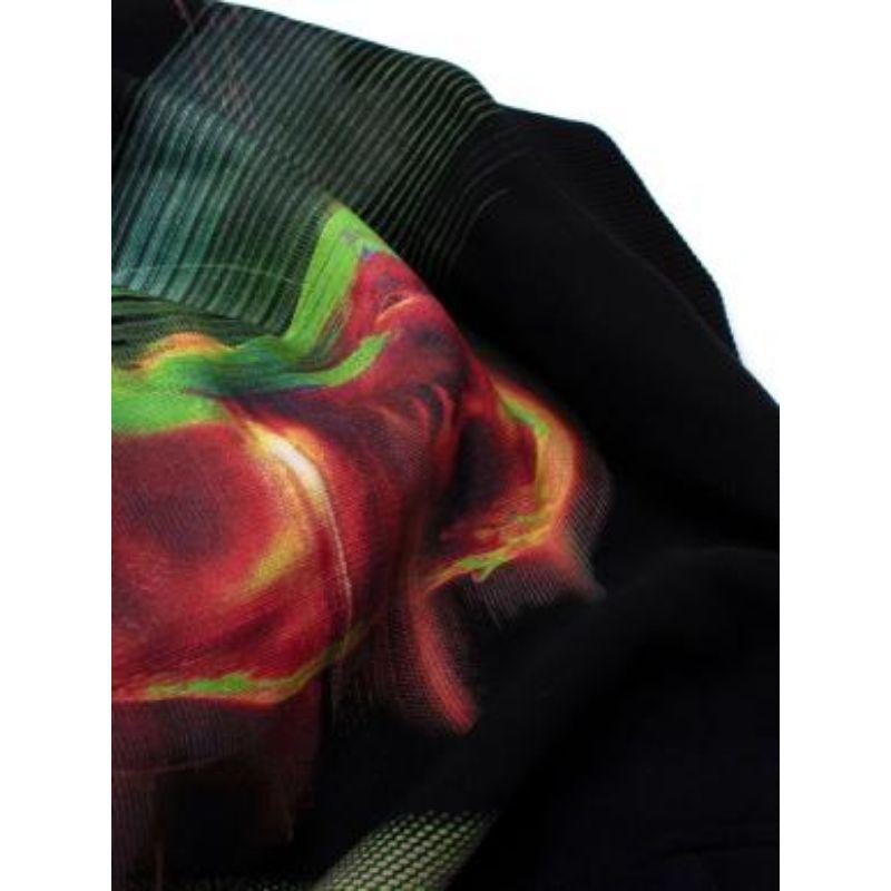 Balmain Black Neon Lights Asymmetric Jacket For Sale 4