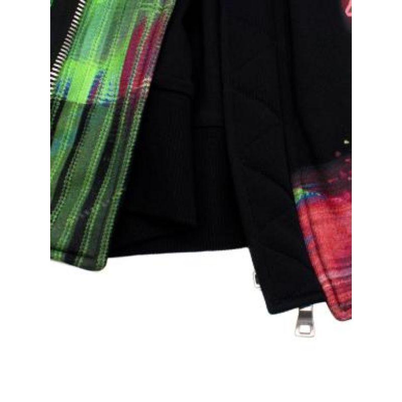 Balmain Black Neon Lights Asymmetric Jacket For Sale 5